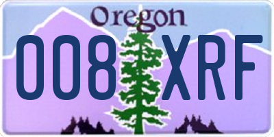 OR license plate 008XRF