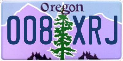 OR license plate 008XRJ