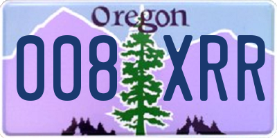 OR license plate 008XRR