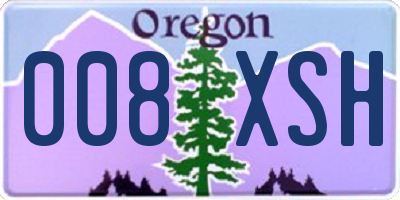 OR license plate 008XSH