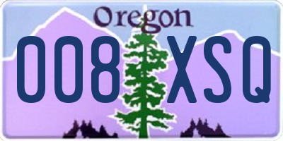 OR license plate 008XSQ