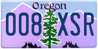 OR license plate 008XSR