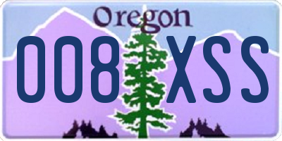 OR license plate 008XSS