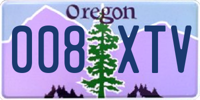 OR license plate 008XTV