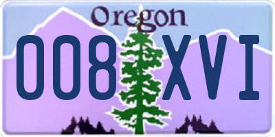 OR license plate 008XVI