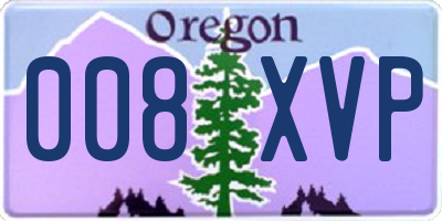 OR license plate 008XVP