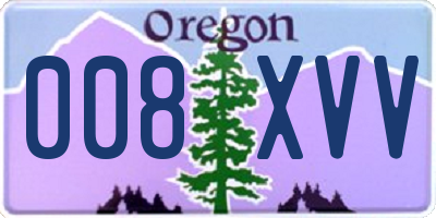OR license plate 008XVV