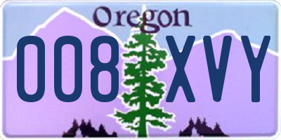 OR license plate 008XVY