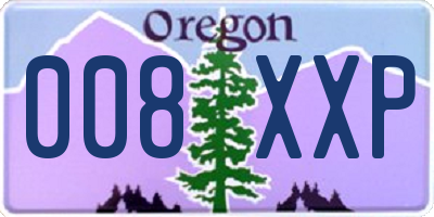 OR license plate 008XXP