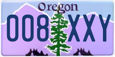 OR license plate 008XXY
