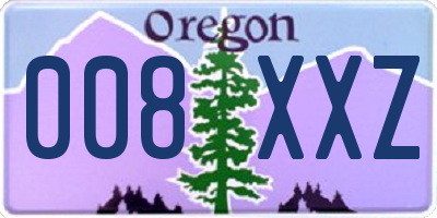OR license plate 008XXZ
