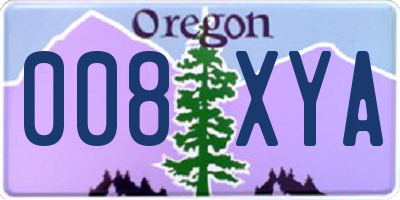OR license plate 008XYA