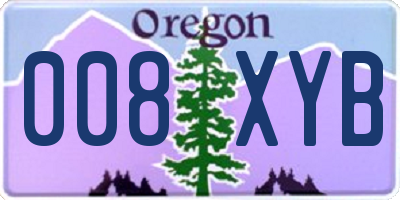 OR license plate 008XYB