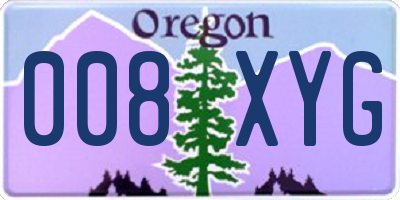 OR license plate 008XYG