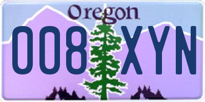 OR license plate 008XYN
