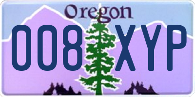 OR license plate 008XYP