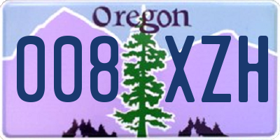 OR license plate 008XZH