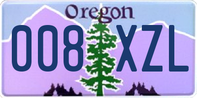 OR license plate 008XZL