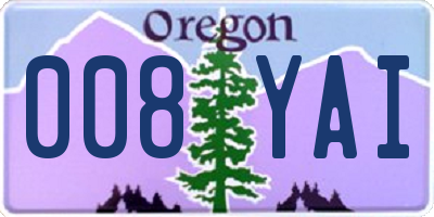OR license plate 008YAI