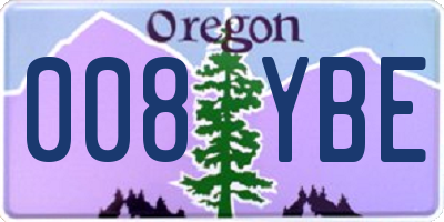 OR license plate 008YBE