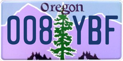 OR license plate 008YBF