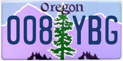 OR license plate 008YBG