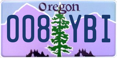 OR license plate 008YBI