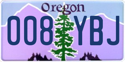OR license plate 008YBJ