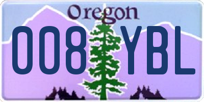 OR license plate 008YBL