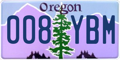 OR license plate 008YBM