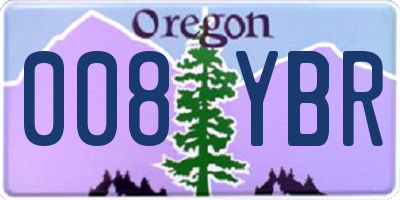 OR license plate 008YBR