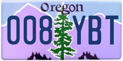 OR license plate 008YBT