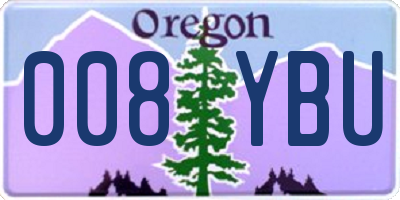 OR license plate 008YBU