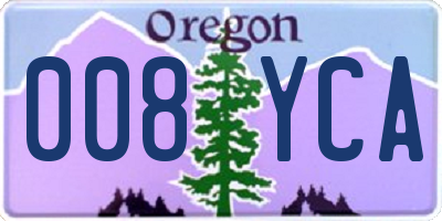 OR license plate 008YCA