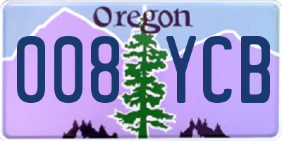 OR license plate 008YCB