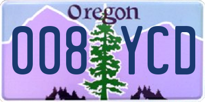OR license plate 008YCD
