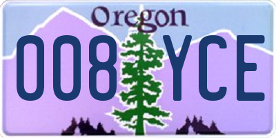 OR license plate 008YCE