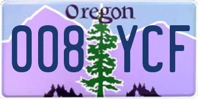 OR license plate 008YCF
