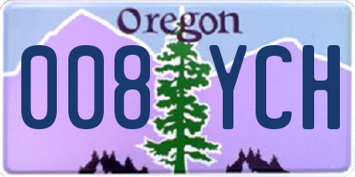 OR license plate 008YCH