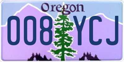 OR license plate 008YCJ