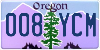 OR license plate 008YCM
