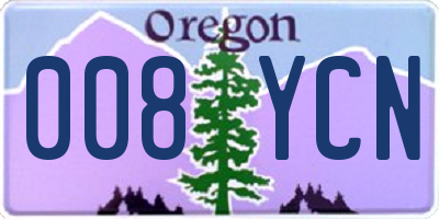 OR license plate 008YCN