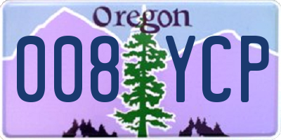 OR license plate 008YCP