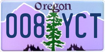 OR license plate 008YCT