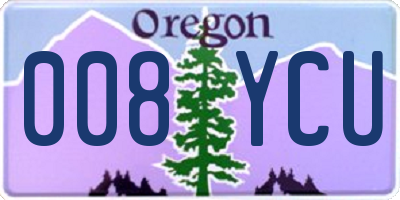 OR license plate 008YCU
