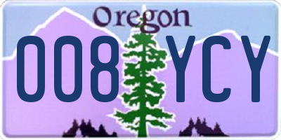 OR license plate 008YCY