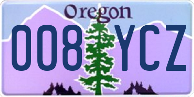 OR license plate 008YCZ