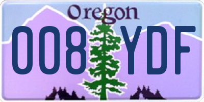 OR license plate 008YDF