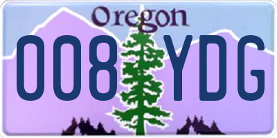 OR license plate 008YDG