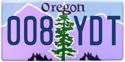 OR license plate 008YDT